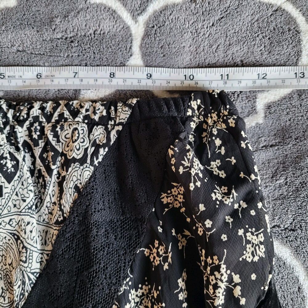 Womens Asymetrical Velvet Mix Media Skirt Size Small Bohemian Witchy Whimsygoth - Picture 3 of 7